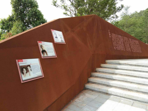 峪泉镇耐候钢挡土墙
